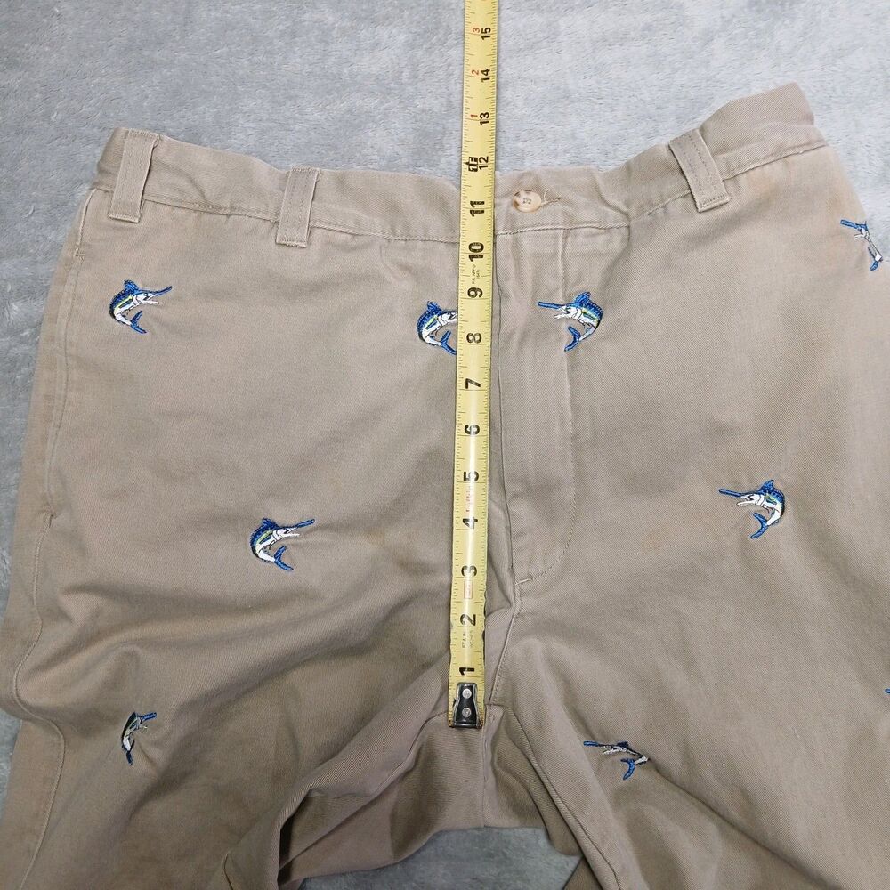 Berle 36x31 Mens Khaki Critter Pants Marlin Fish Embroidered Old Money Prep 36 - Picture 8 of 15
